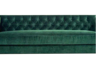 Chesterfield 4-Sitzer Sofa Luxus Design Möbel Textil Stoff Couchen Grün Sofas