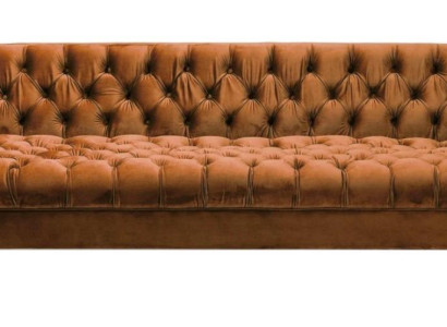 OrangesSofa Chesterfield Couch Textil Stoff Couchen Luxus Möbel 4-Sitzer