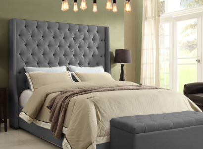 Klassisches Design Bett Polster Betten Textil 140x200cm Chesterfield Bett