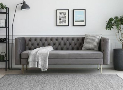 Sofa Luxus Textil Chesterfield Couch Sofas Polster 3 Sitzer Italienische Möbel