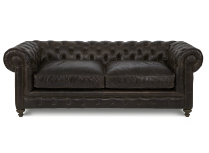 Brauner Chesterfield 3-Sitzer Designer Wohnzimmer 3-er Couch