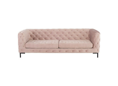 Chesterfield Sofa Couch Polster Stoff Leder Couchen Polster Garnitur 3 Sitzers