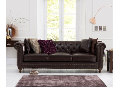 Chesterfield Sofa Couch Polster Stoff Leder Couchen Polster Garnitur 3 Sitzer