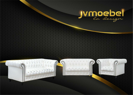 Wohnzimmer Chesterfield Design Sofagarnitur Möbel Couch 321 Sitzer Couchen Sofas