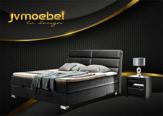 Schlafzimmer Luxus Boxspring Bett Betten Doppel Möbel Stoff 140 160 180 x 200cm
