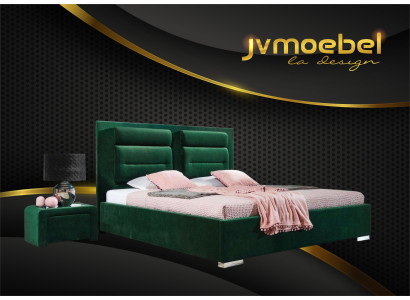 Luxus Boxspring Bett Doppel Design Stoff Hotel Grüne Betten Schlafzimmer Möbel