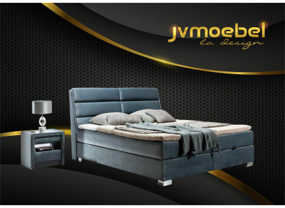 Bett Textil Schlafzimmer Design Möbel Moderne Luxus Betten Bettgestell Samt Neu