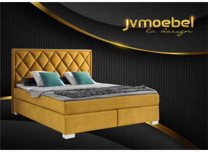 Bett Textil Schlafzimmer Design Möbel Modern Luxus Betten 180x200 gelbe samt neu