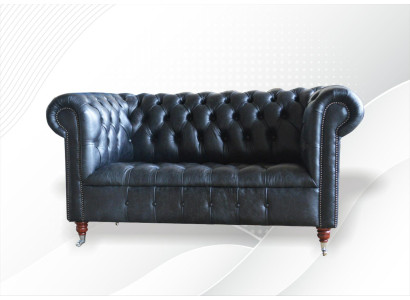 Chesterfield Polster Couch Leder Couchen Sofa Garnitur Zweisitzer Sofas Samt Neu