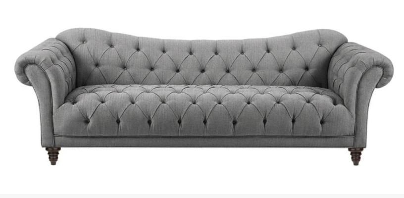 Beige Couch mit knöpfen Chesterfield Sofa Polster Sitz Couchen Sofas Luxus Neu