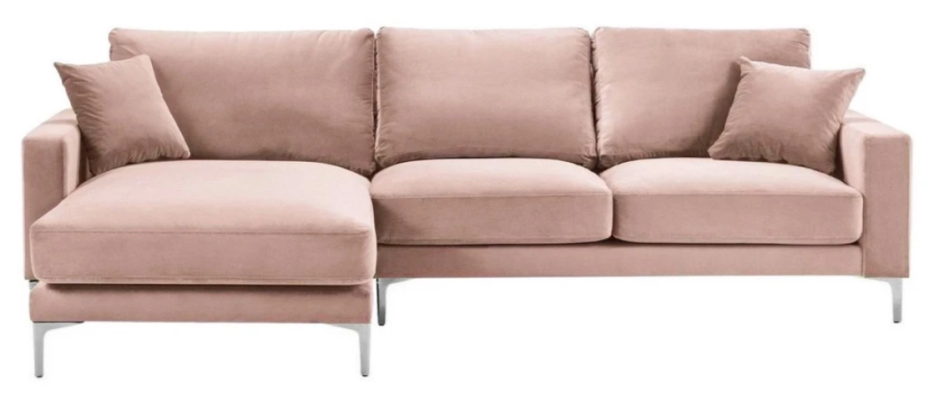 Textil Stoff Chesterfield Sofas Kreative Möbel Wohnzimmer Ecksofa Rosa XXL Big