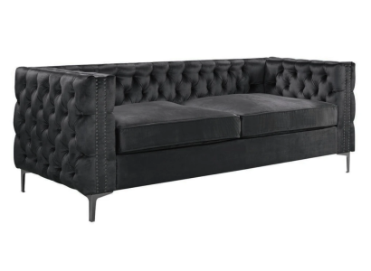 schwarze chesterfield couch luxus samt stoff couchen sofa set sofas polster neu