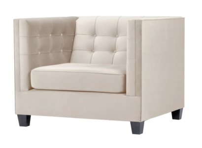 Sessel Modern Chesterfield Textil Stoff Weiß Kreative Loft Möbel Neu Wohnzimmer