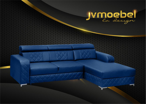 Ecksofa Lform Leder Moderne Möbel Design Wohnlandschaft Couch Samt Stoff Textil