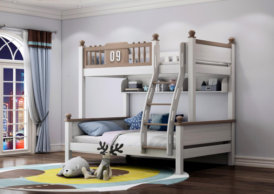 Doppelstock Bett Etagen Betten Hochbett Echtes Holz Kinder & Jugend Zimmer Neu