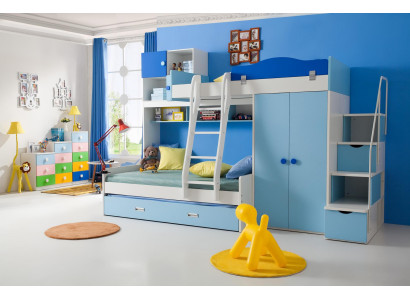 Betten Hochbett Echtes Holz Kinder & Jugend Zimmer New Doppelstock Bett Etagen