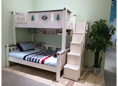 Moderne Etagenbetten Kinder Junge Mädchen Leiter Kleiderschrank Hoch Holz Bett