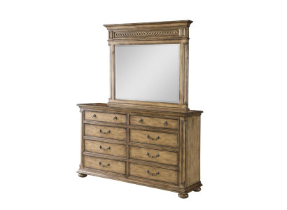 Spiegel Kommode Schrank Kommoden Anrichte Schlafzimmer Set Holz Modern Stil 2tlg