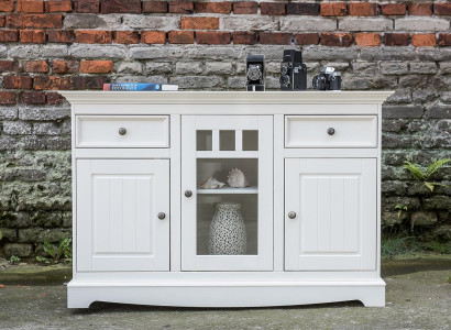 Buffet Schrank Barschrank Landhaus Luxus Italienische Holz Möbel Weiß Großes Neu