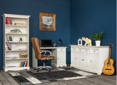 Büro Set Garnitur 3 tlg. Möbel Schreibtisch Tisch Kommode Schrank Regal Komplett