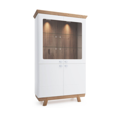 Moderner Vitrinen Schrank Wohnzimmer Hochschrank Hotel Aktenschrank Aspen AS-W2