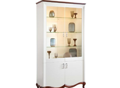 Massivholz Echtholz Handarbeit Klassische Vitrine Vitrinen Schrank Vitrinen MIW2