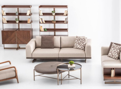 Moderne Sofagarnitur Luxus Möbel Polster Textil Couch Grau Modern Sofa