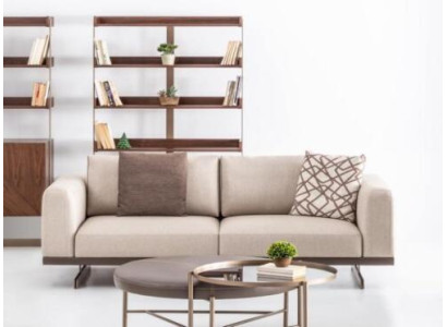 Moderner Dreisitzer Stoffsofa Luxus Couch Möbel Textil Wohnzimmermöbel