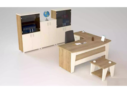 Büromöbel Eckschreibtisch Schreibtisch Couchtisch 3x Aktenschranke 6tlg