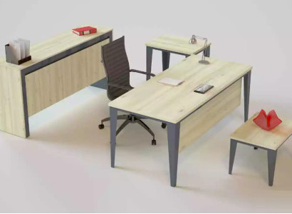 Büromöbel moderner Schreibtisch Couchtisch Kommode Beistelltisch 4tlg.