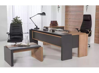 Luxus Schreibtisch Tisch Holz Design Büro Einrichtung Möbel 206x102cm