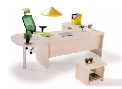 Moderne Büromöbel-Set mit Eckschreibtisch und Kommode: Effizienz trifft auf Stil.