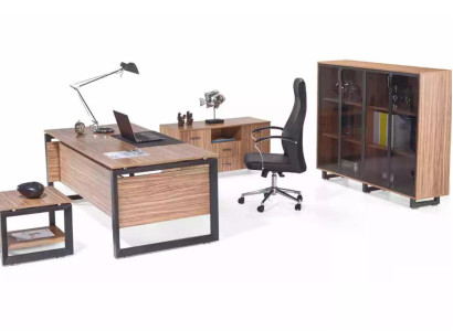 Büromöbel Schreibtisch Kommode Aktenschrank Couchtisch Einrichtung 4tlg.