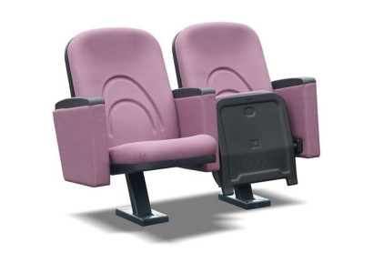 Modern Sessel Sessel Sofa 1 Sitzer für Theater Kino Design Luxus Rosa Textil