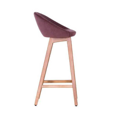 Modern Lila Stuhl Designer Barhocker Holzstuhl stilvoll Luxus Möbel Hocker