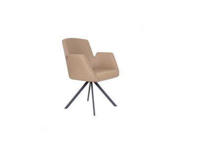 Stuhl Polsterung Kunstleder Bürostühle Modern Computer Stühle Möbel Beige Neu