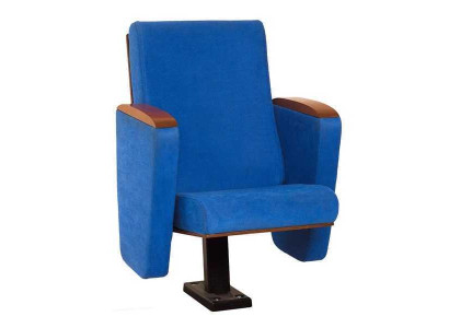 Sessel Art Deco Sessel Sofa 1 Sitzer für Theater Design Luxus Blau Textil