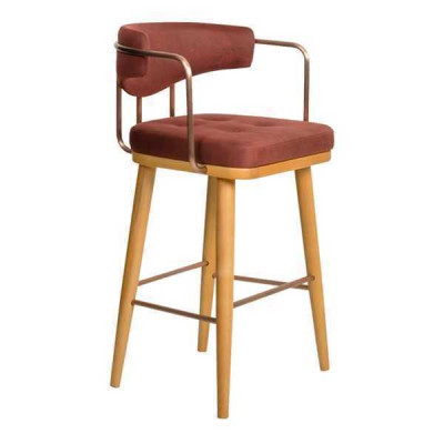 Stilvoll Barhocker Stuhl Designer Holzstuhl Esszimmerstuhl Hocker Bar Braun Neu