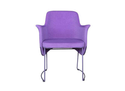 Esszimmerstuhl Stuhl Küchenstuhl Sessel Sitzer Stoff Modern Holz Lila