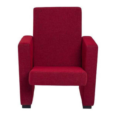 Sessel Sofa 1-Sitzer Design Luxus Rot Stuhl Klassisch Stoff Textil Neu