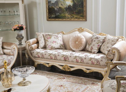 Sofagarnitur Sofa Sitzer Couchtisch Sessel Sofas Set Stoff Luxus Sitz 5tlg.