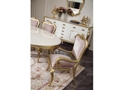 Sessel Stuhl mit Armlehne Esszimmerstuhl Holz Lehnstuhl Design Sessel