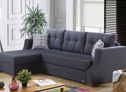 Sofa Designer Sofa mit Bettfunktion Bettkasten Schlafsofa Ecksofa Couch L-Form