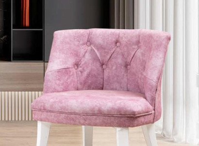 Rosa Chesterfield Stuhl Exklusiver Polsterstuhl Designer Sitzmöbel 