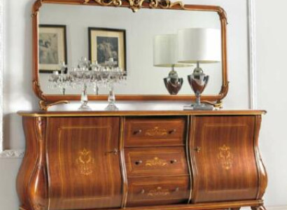 Sideboard mit Spiegel Anrichte Sideboards Holz Schrank Möbel Kommoden Braun Neu