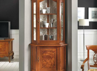 Schränke Holz Vitrinen Glas Schrank Echtholz Vitrine Wohnzimmer Möbel Anrichte