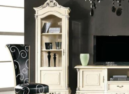 Klassische Wohnwand Set Vitrine rtv Sideboard Vitrinen Schrank Schränke 3tlg.