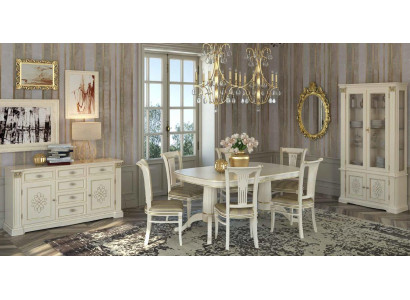 Komplett Set Esstisch + 6 Stühle Esszimmer Set Ess Gruppe Massivholz Tisch Tische 9tlg