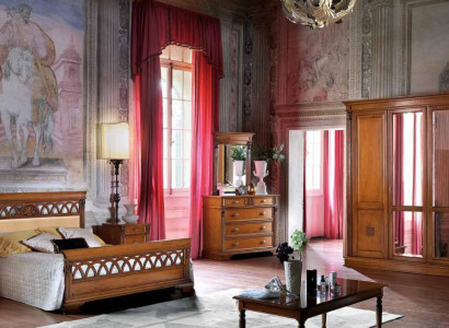 Schlafzimmer Set Komplett Kommode Bett Kleiderschrank Betten Nachtkonsole 6tlg. Massivholz