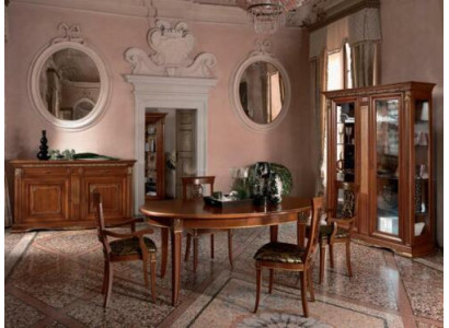 Klassischer Esstisch Tisch Massivholz Esszimmer Garnitur 6x Stuhl mit Armlehne 7 tlg.